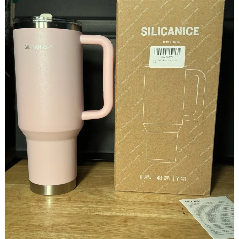 Travel & Gym Mug Silicanice 40 oz Leak Proof Stainless Steel Double Wall Vacuum